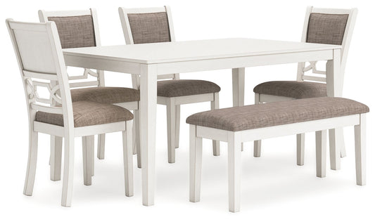 Erinberg - Antique White - Dining Room Table Set (Set of 6) - Hornell Furniture Outlet