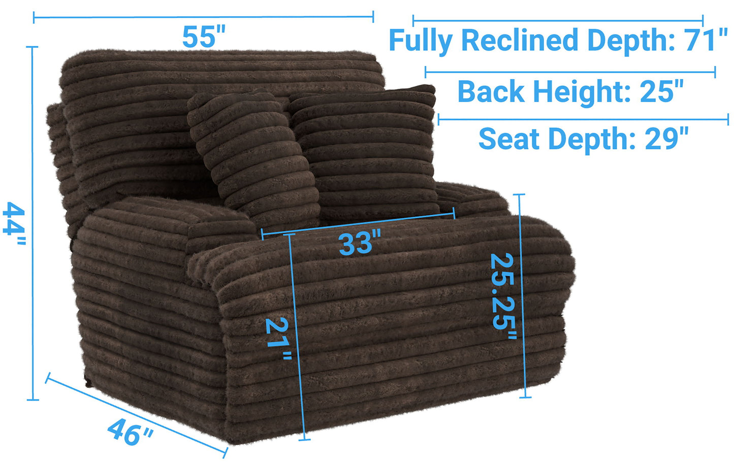 Cushy - Power Headrest Deep Seat Recliner - Hornell Furniture Outlet