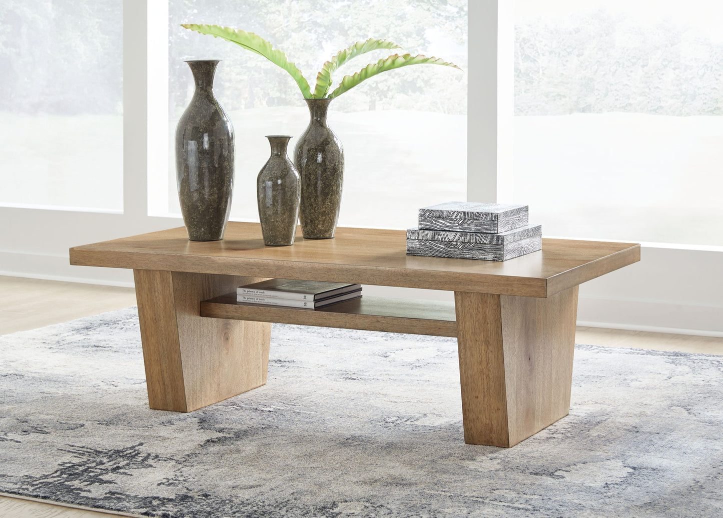 Kristiland - Light Brown - Rectangular Cocktail Table - Hornell Furniture Outlet