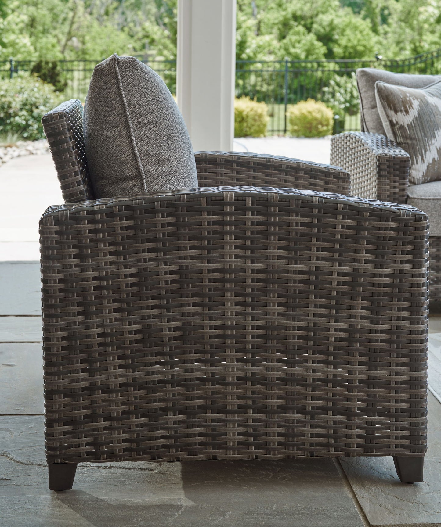 Oasis Court - Gray - Sofa, Chairs, Table Set (Set of 4) - Hornell Furniture Outlet