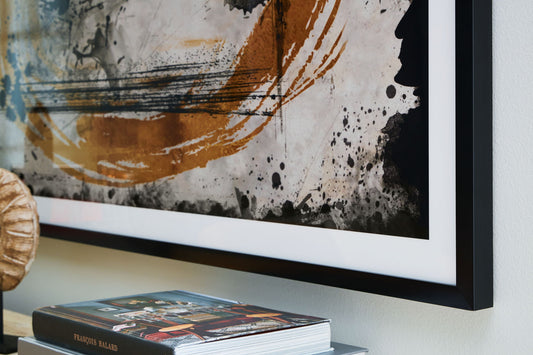 Clefting - Black / Caramel / Tan - Wall Art - Hornell Furniture Outlet