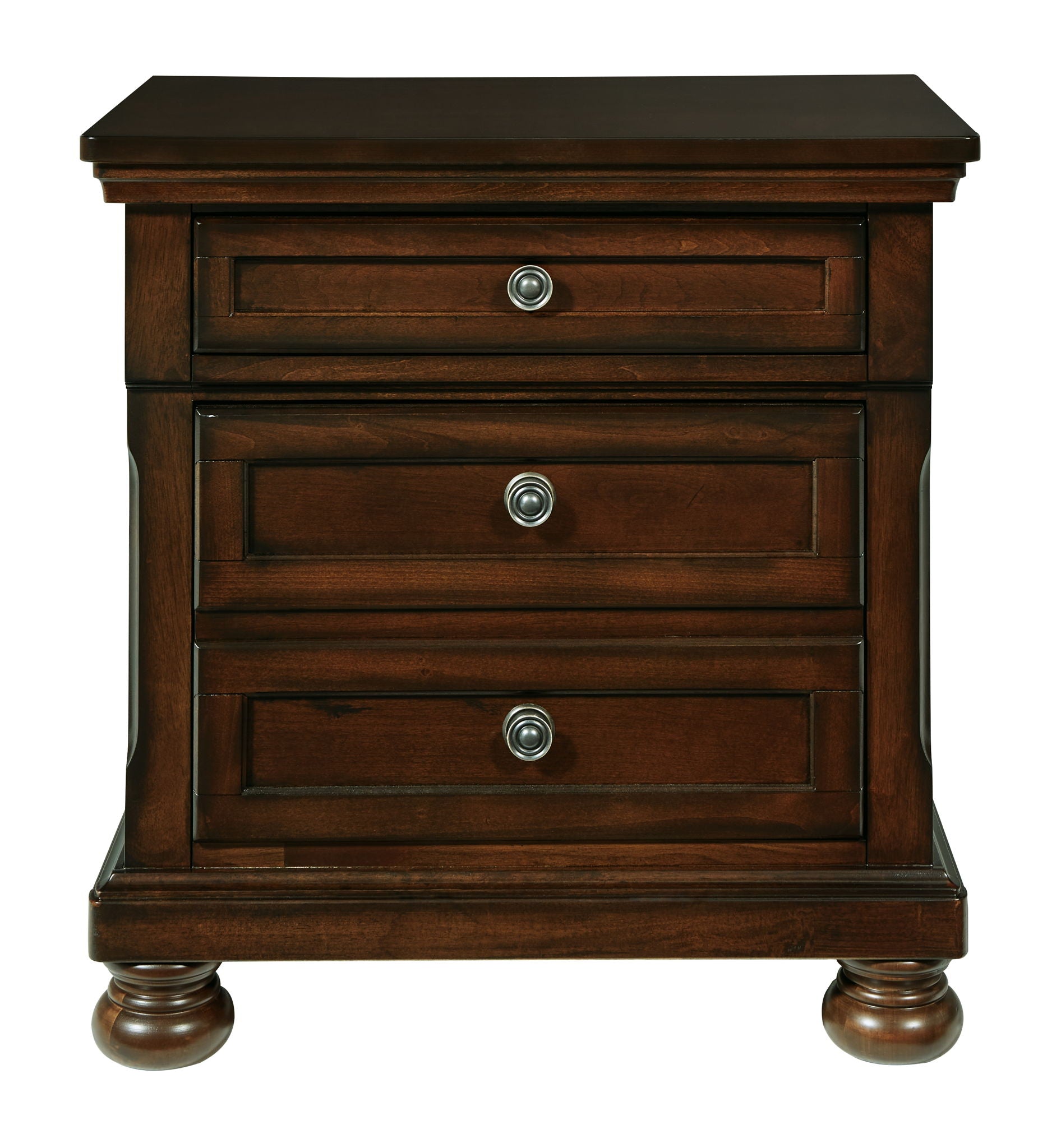 Porter - Dark Brown - Two Drawer Night Stand - Hornell Furniture Outlet