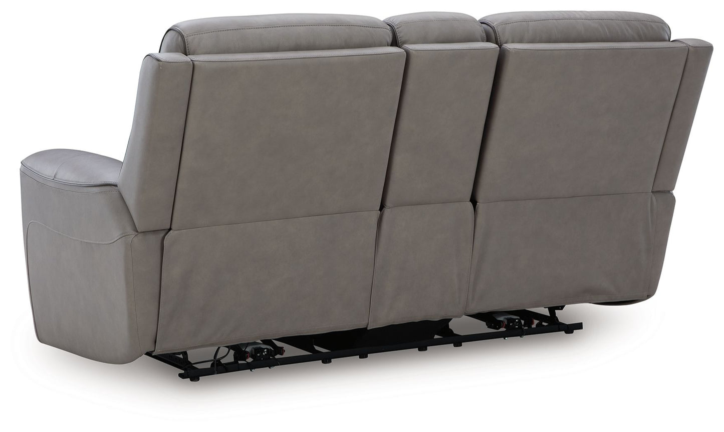 5Z - Comfort - Relaxation - Power Reclining Loveseat with Console / Adj Headrest - Hornell Furniture Outlet