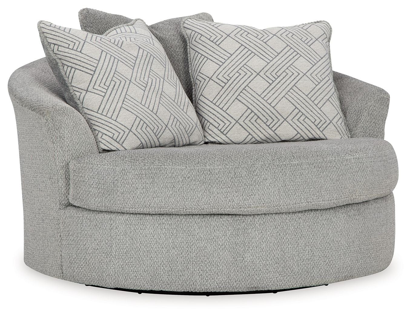 Casselbury - Cement - Oversized Swivel Accent Chair - Hornell Furniture Outlet
