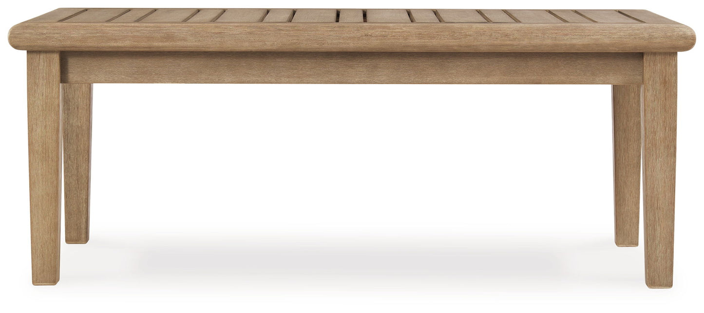 Carter Hall - Beige - Rectangular Cocktail Table - Hornell Furniture Outlet