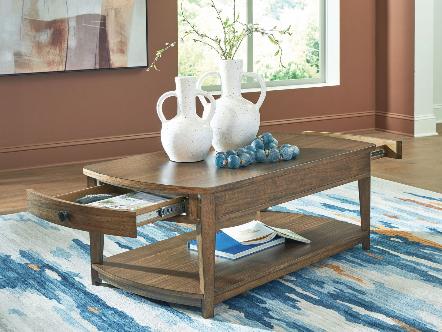 Burkbyer - Rectangular Table - Hornell Furniture Outlet