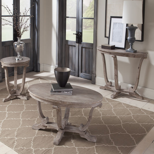 Graystone Mill - 3 Piece Table Set (1 Cocktail 2 End Tables) - Light Brown - Hornell Furniture Outlet