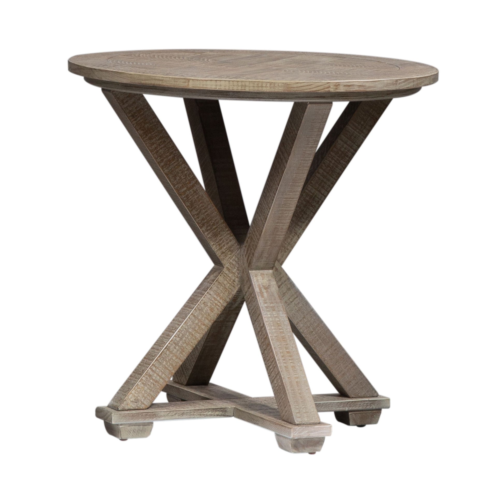 Parkland Falls - Round End Table - Light Brown - Hornell Furniture Outlet