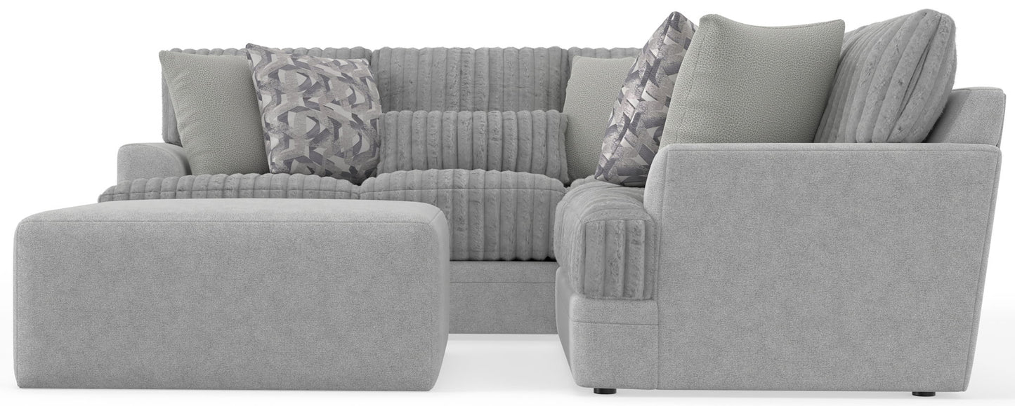 Titan - Sectional With Comfort Coil Seating, Cocktail Ottoman And Accent Pillows Included - Hornell Furniture Outlet