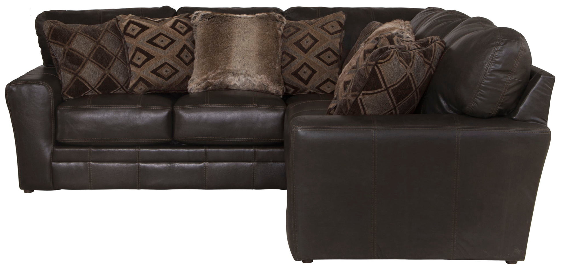 Denali - Italian Leather Match Sectional - Hornell Furniture Outlet