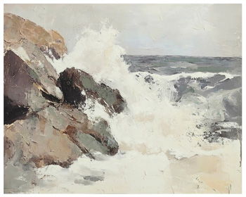 Worthner - Tan / Gray / White - Wall Art - Hornell Furniture Outlet