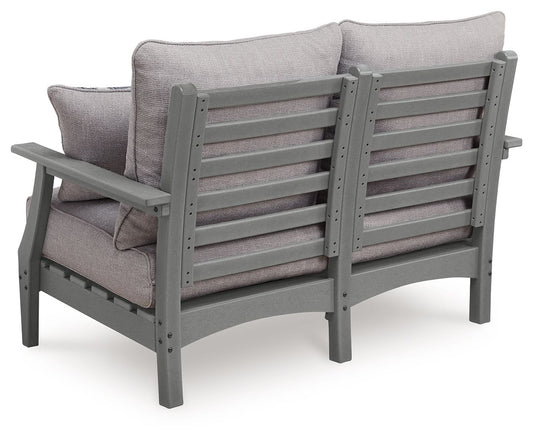 Cove Beach - Loveseat With Cushion - Gray - Hornell Furniture Outlet
