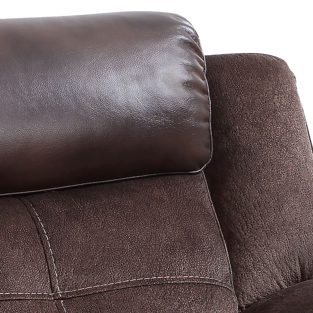 Pueblo - Manual Recliner Sofa - Dark Brown - Hornell Furniture Outlet
