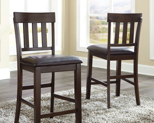 Haddigan - Dark Brown - Upholstered Barstool (Set of 2) - Hornell Furniture Outlet