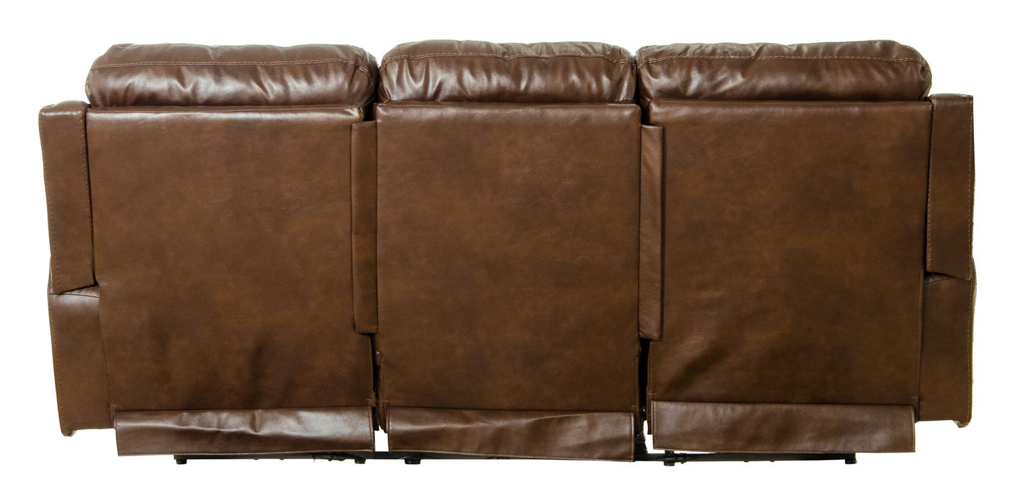 Ceretti - Power Reclining Sofa - Brown Italian Top Grain Leather Match - Hornell Furniture Outlet