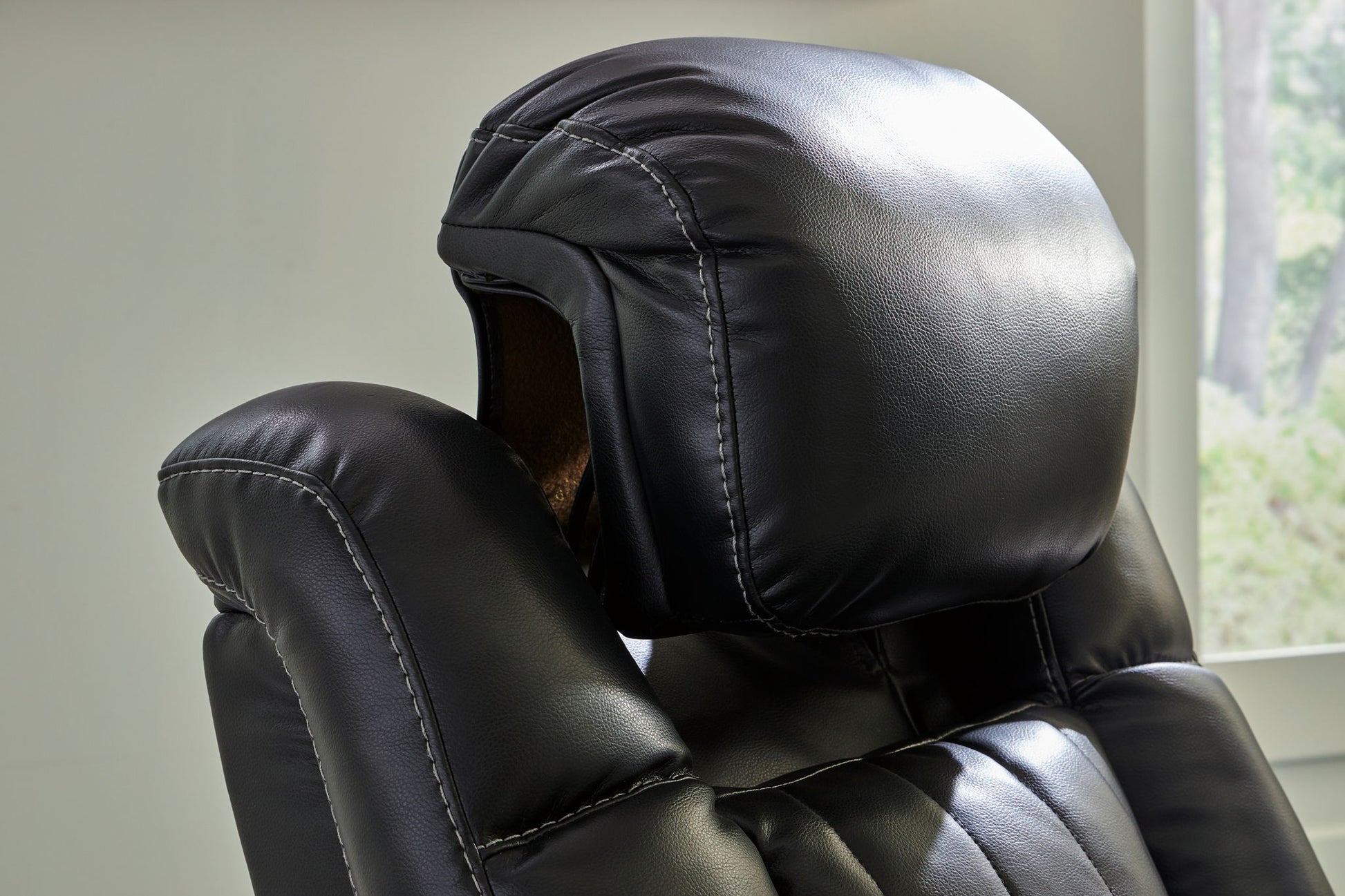 Caveman Den - Midnight - Power Reclining Sofa With Adj Headrest - Hornell Furniture Outlet