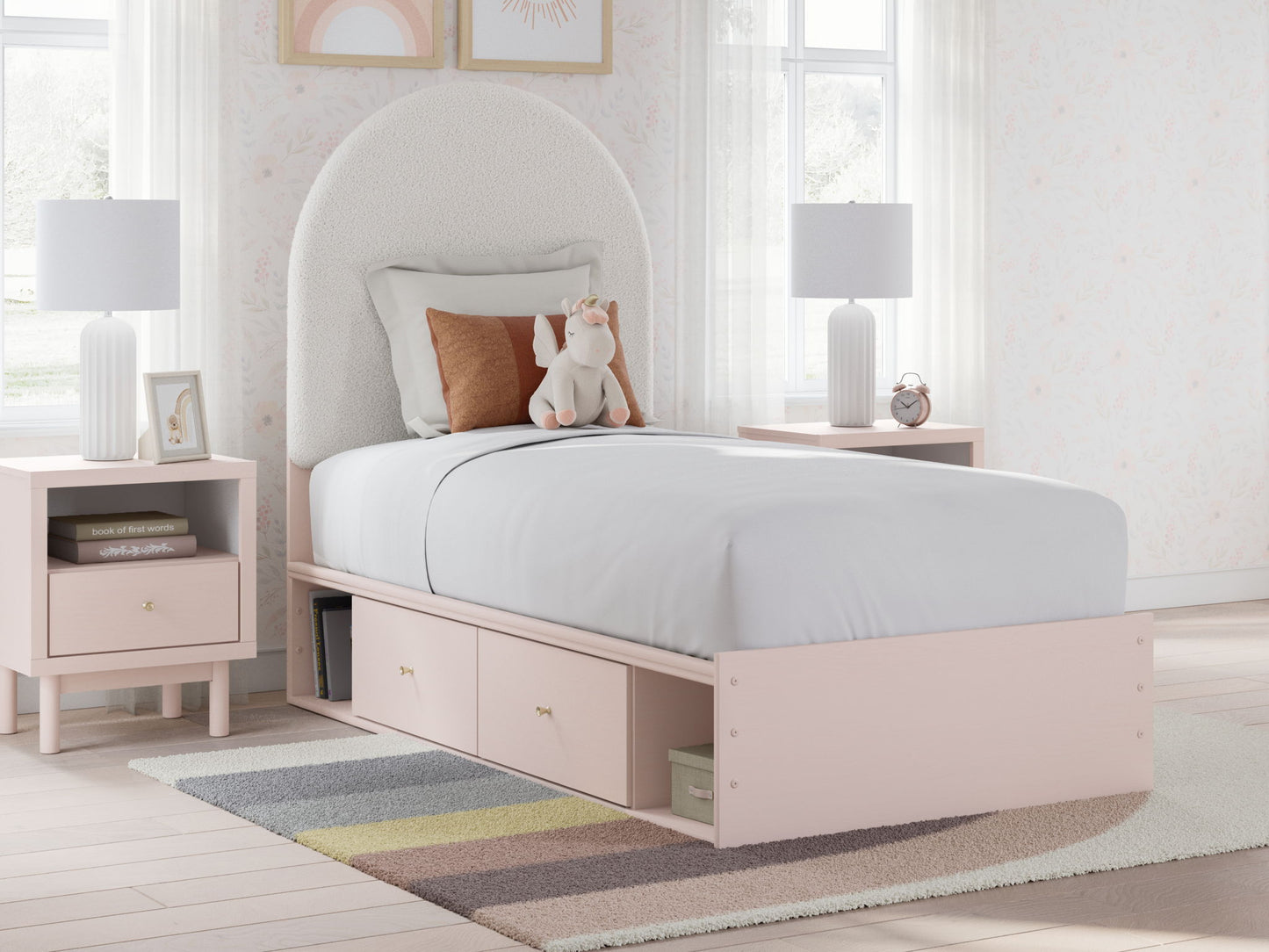 Wistenpine - Upholstered Panel Bed With Storage - Hornell Furniture Outlet
