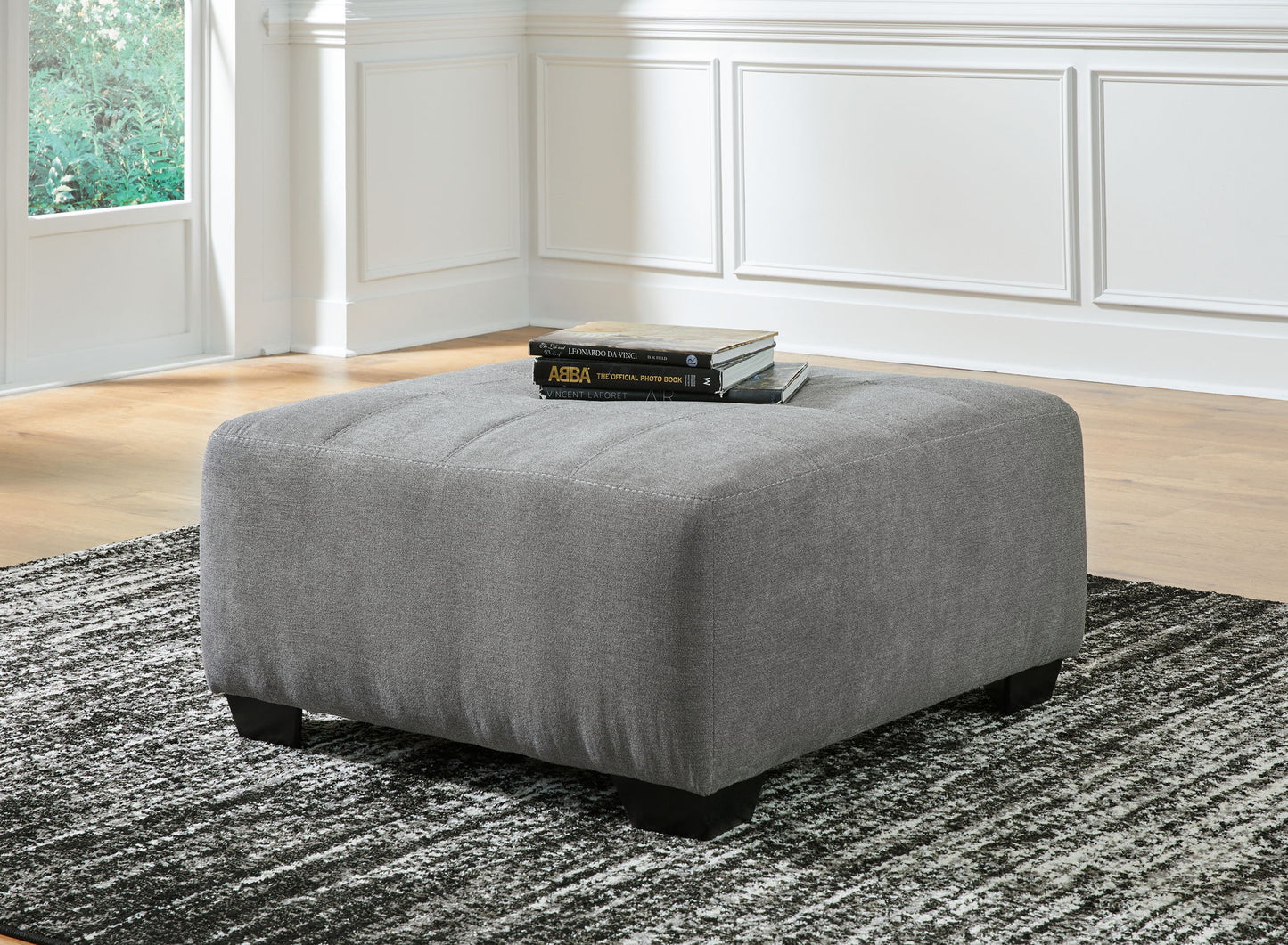Birkdale Court - Gray - Oversized Accent Ottoman - Hornell Furniture Outlet