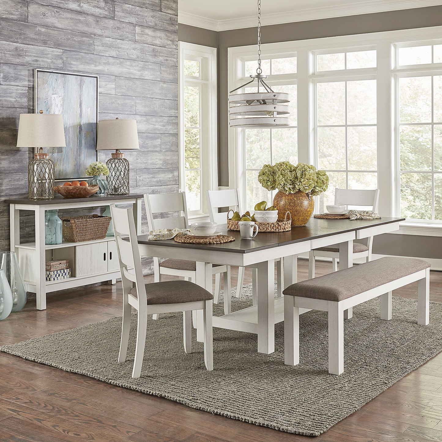 Brook Bay - Trestle Table Set - Hornell Furniture Outlet