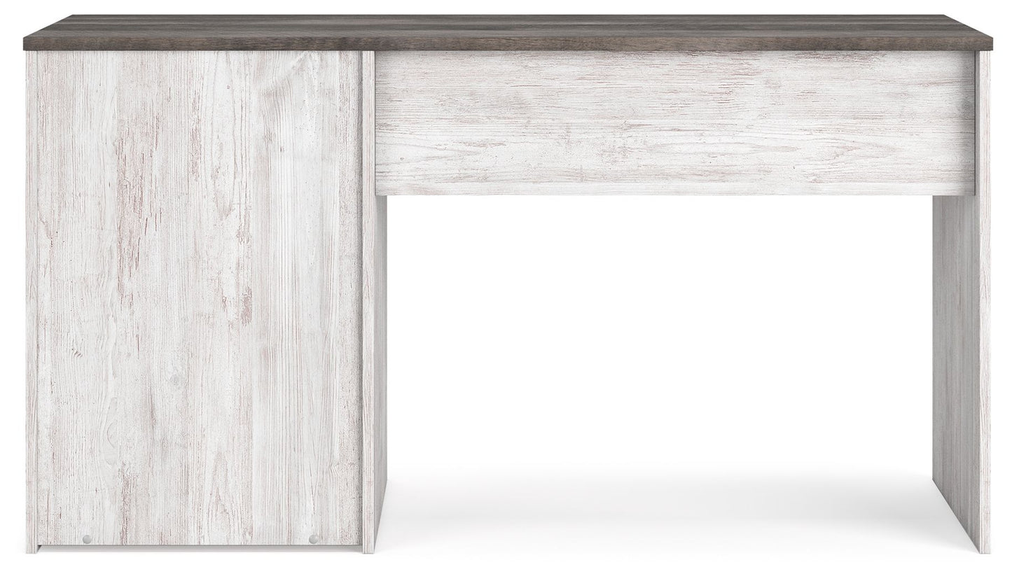 Shawburn - White / Dark Charcoal Gray - Home Office Desk - Hornell Furniture Outlet