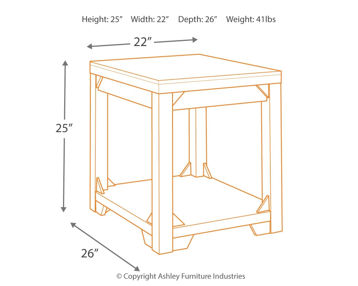 Fregine - Whitewash - Rectangular End Table - Hornell Furniture Outlet