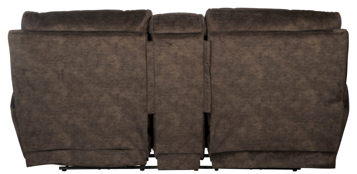 Sedona - Power Hdrst With Lumbar Lay Flat Reclining Console Loveseat With Storage & Cupholders - Hornell Furniture Outlet