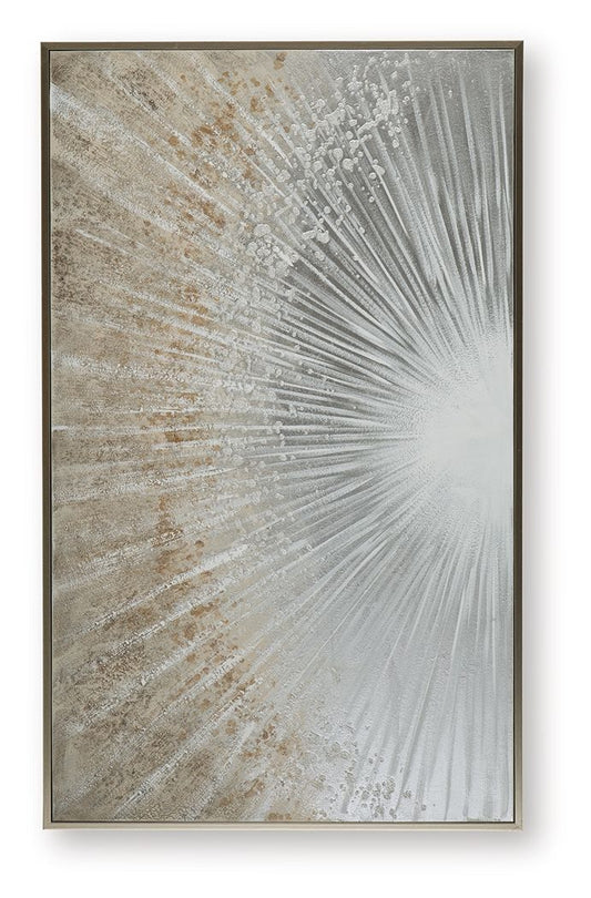 Waldard - Gray / Taupe / White - Wall Art - Hornell Furniture Outlet