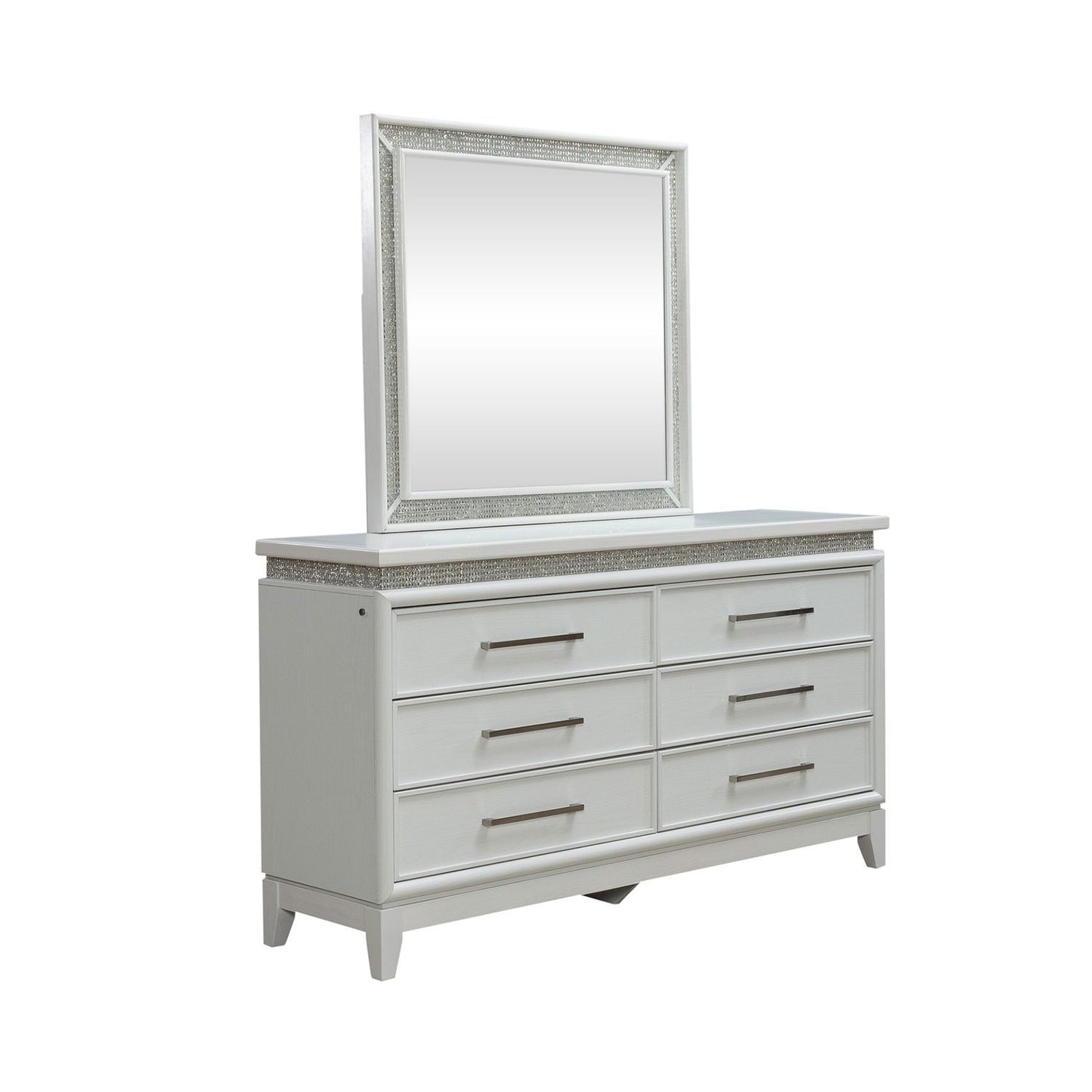 Reflections - Dresser & Mirror - White - Hornell Furniture Outlet