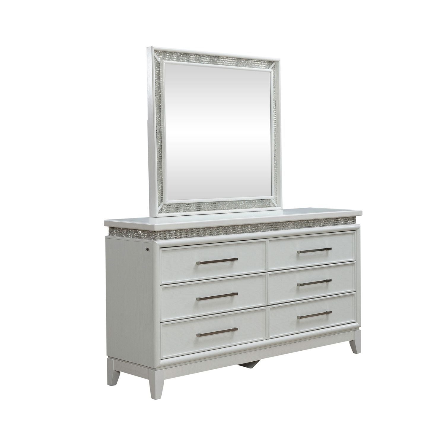 Reflections - Dresser & Mirror - White - Hornell Furniture Outlet