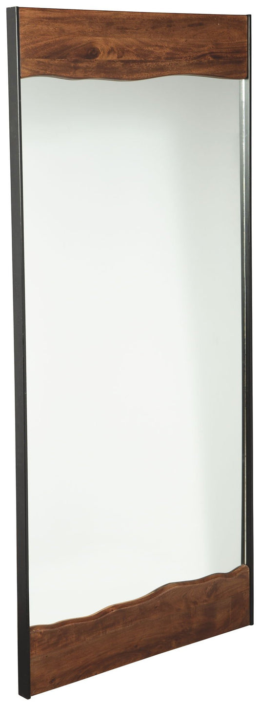 Panchali - Brown / Black - Floor Mirror - Hornell Furniture Outlet