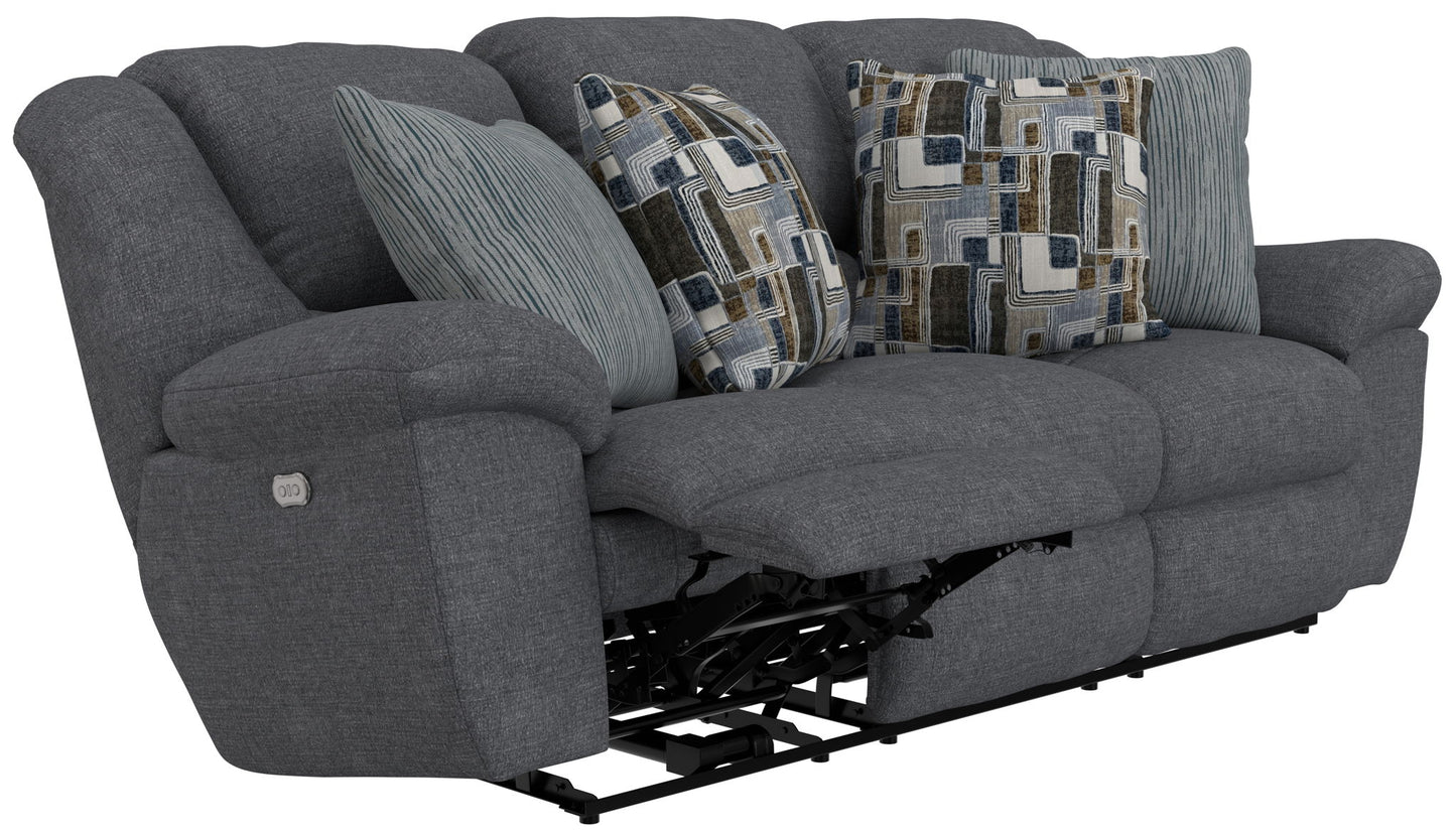 Trifecta - Sofa With 3 Recliners and Drop Down Table - Hornell Furniture Outlet