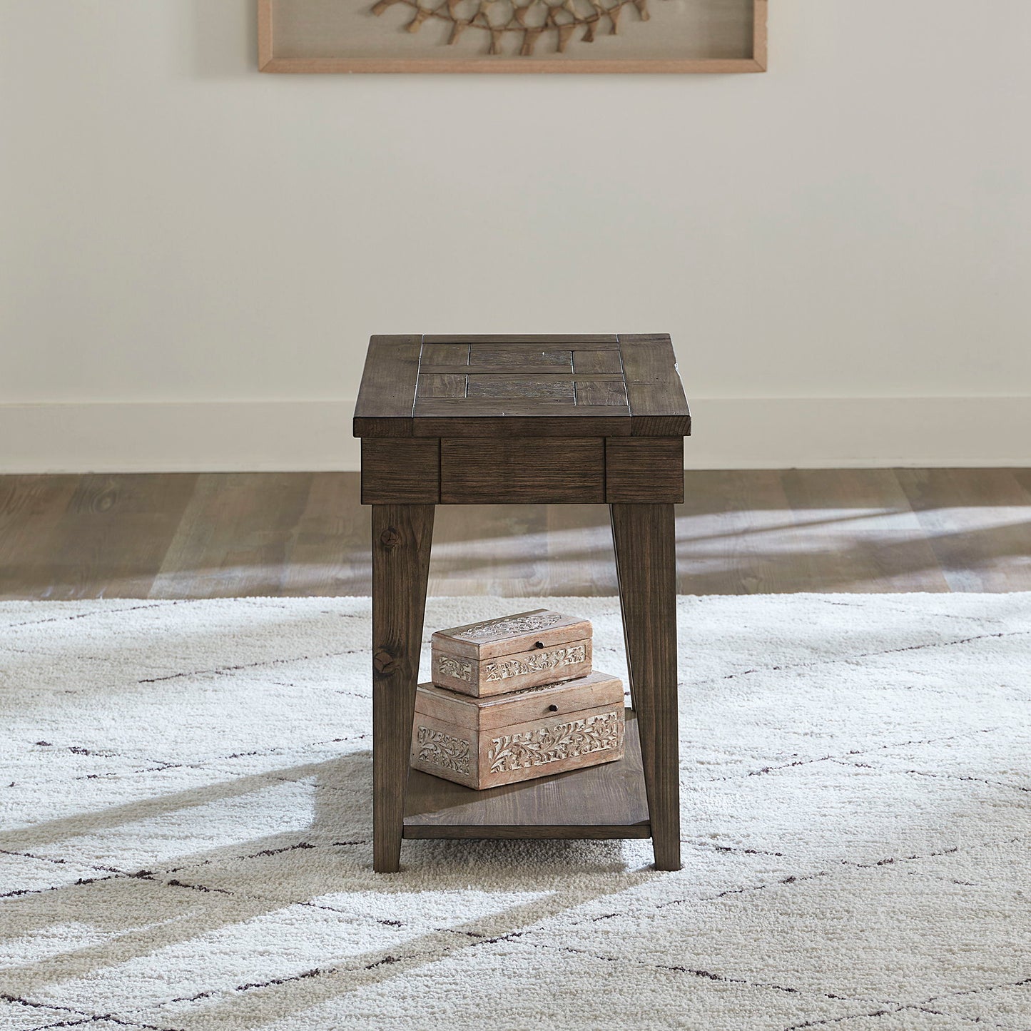 Arrowcreek - Chair Side Table - Dark Brown - Hornell Furniture Outlet