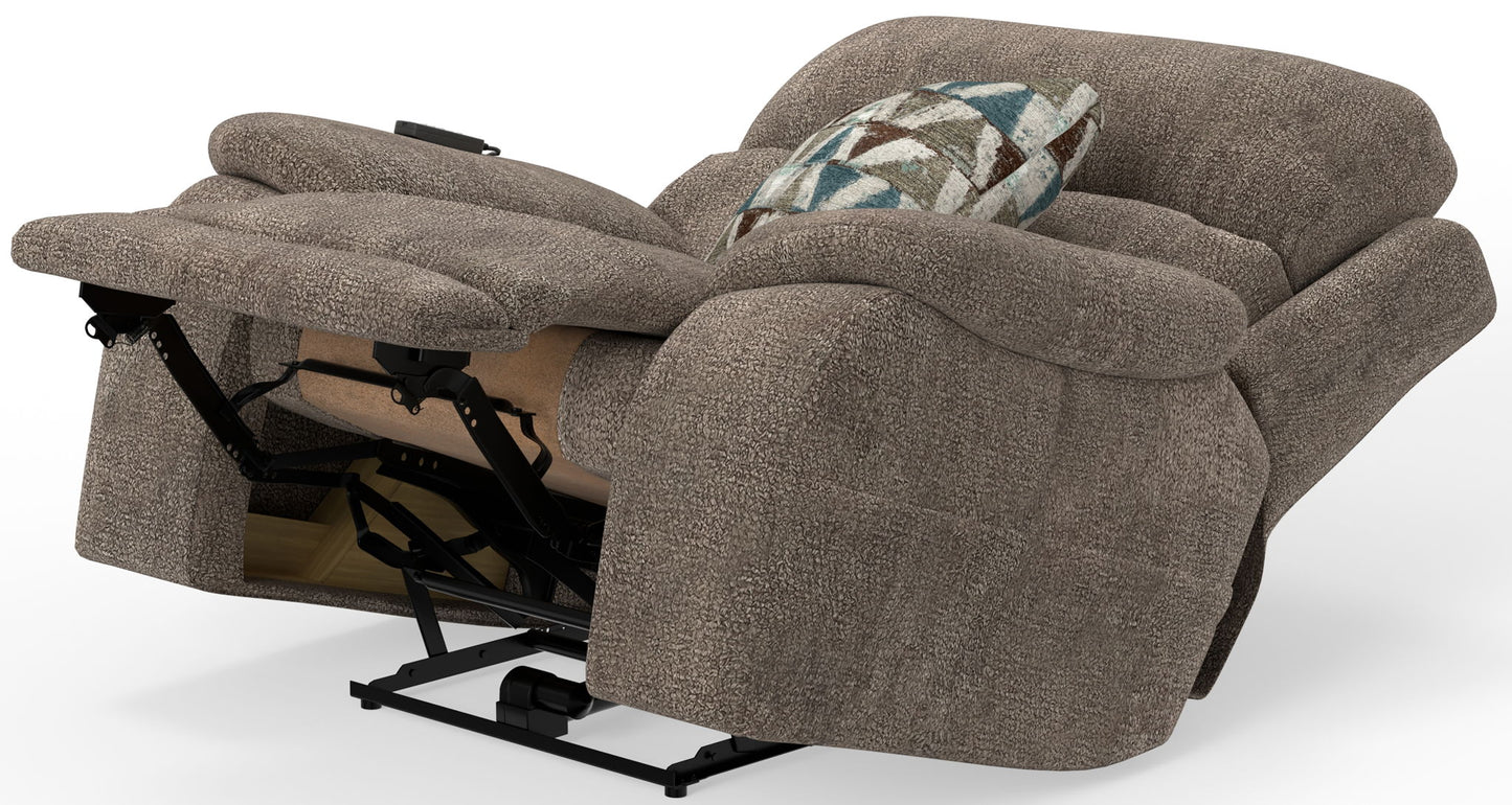 Joya - Power Lay Zero Gravity Recliner With Power Adjustable Headrest And CR3 Heat/Massage/Lumbar/ZG - Mushroom - Hornell Furniture Outlet