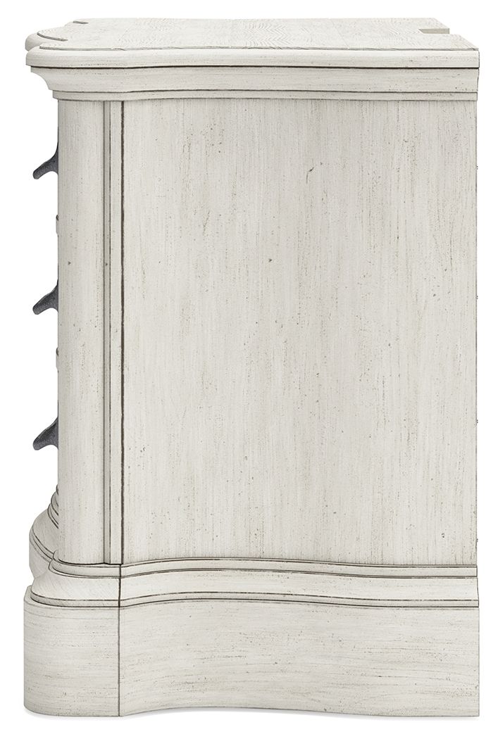 Arlendyne - Antique White - Three Drawer Night Stand - Hornell Furniture Outlet