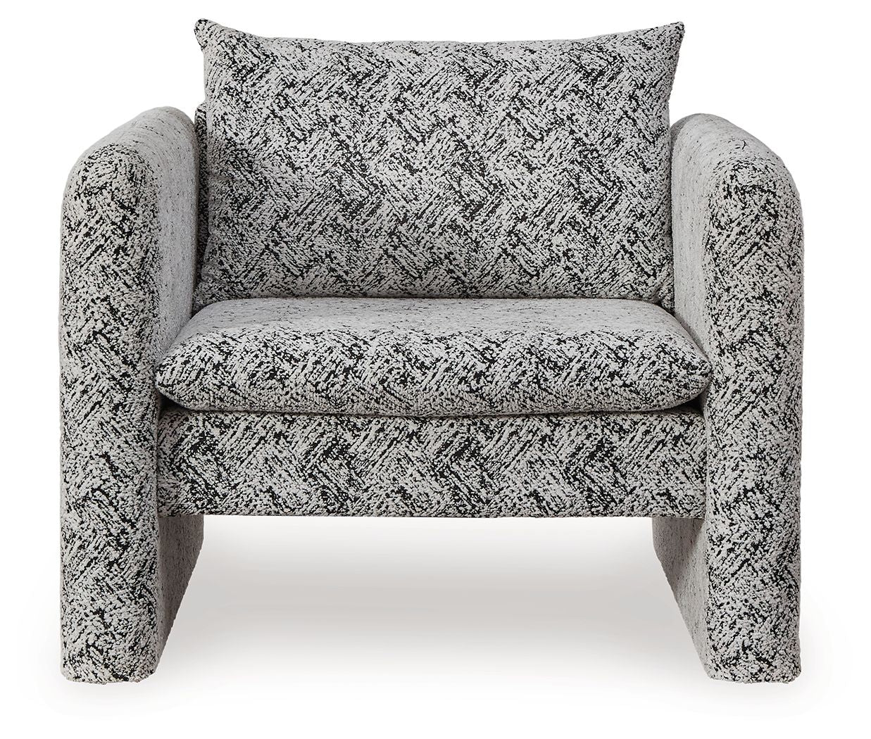 Kenbell - Black / White - Accent Chair - Hornell Furniture Outlet