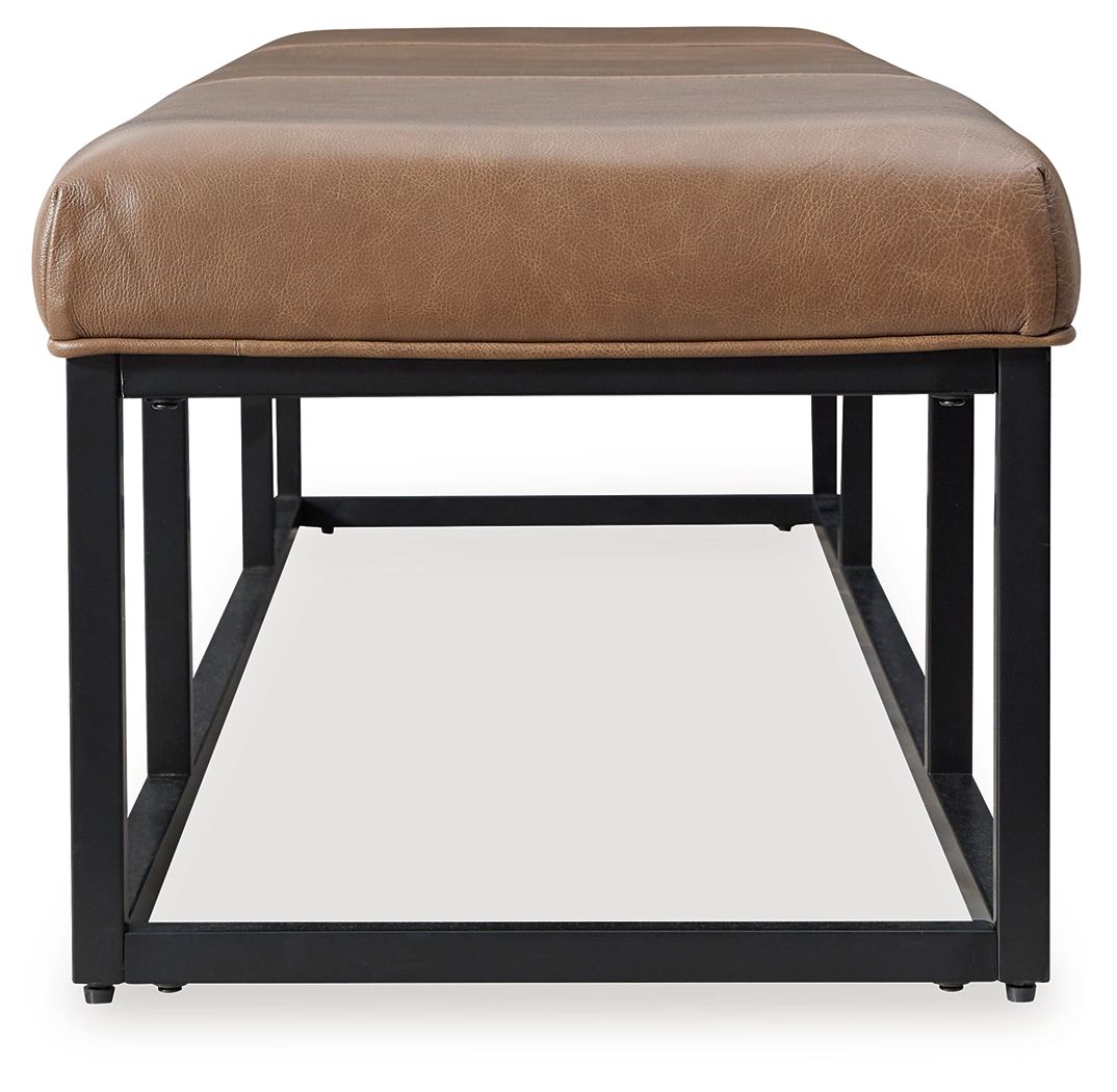 Joston - Caramel - Accent Bench - Hornell Furniture Outlet