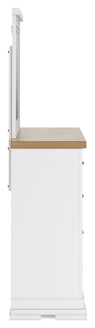 Ashbryn - White / Natural - Dresser And Mirror - Hornell Furniture Outlet
