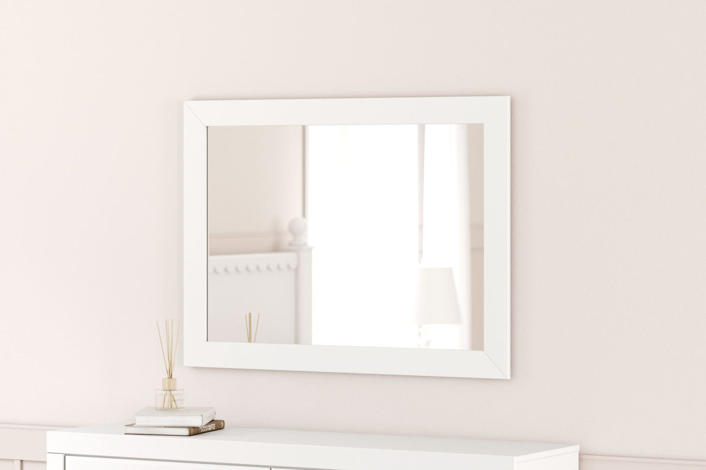 Mollviney - White - Bedroom Mirror - Hornell Furniture Outlet