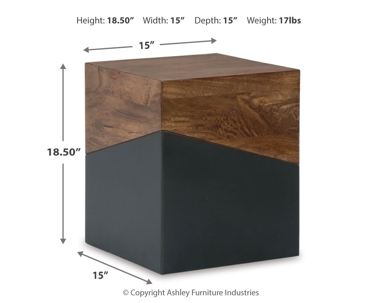 Trailbend - Brown / Gunmetal - Accent Table - Hornell Furniture Outlet