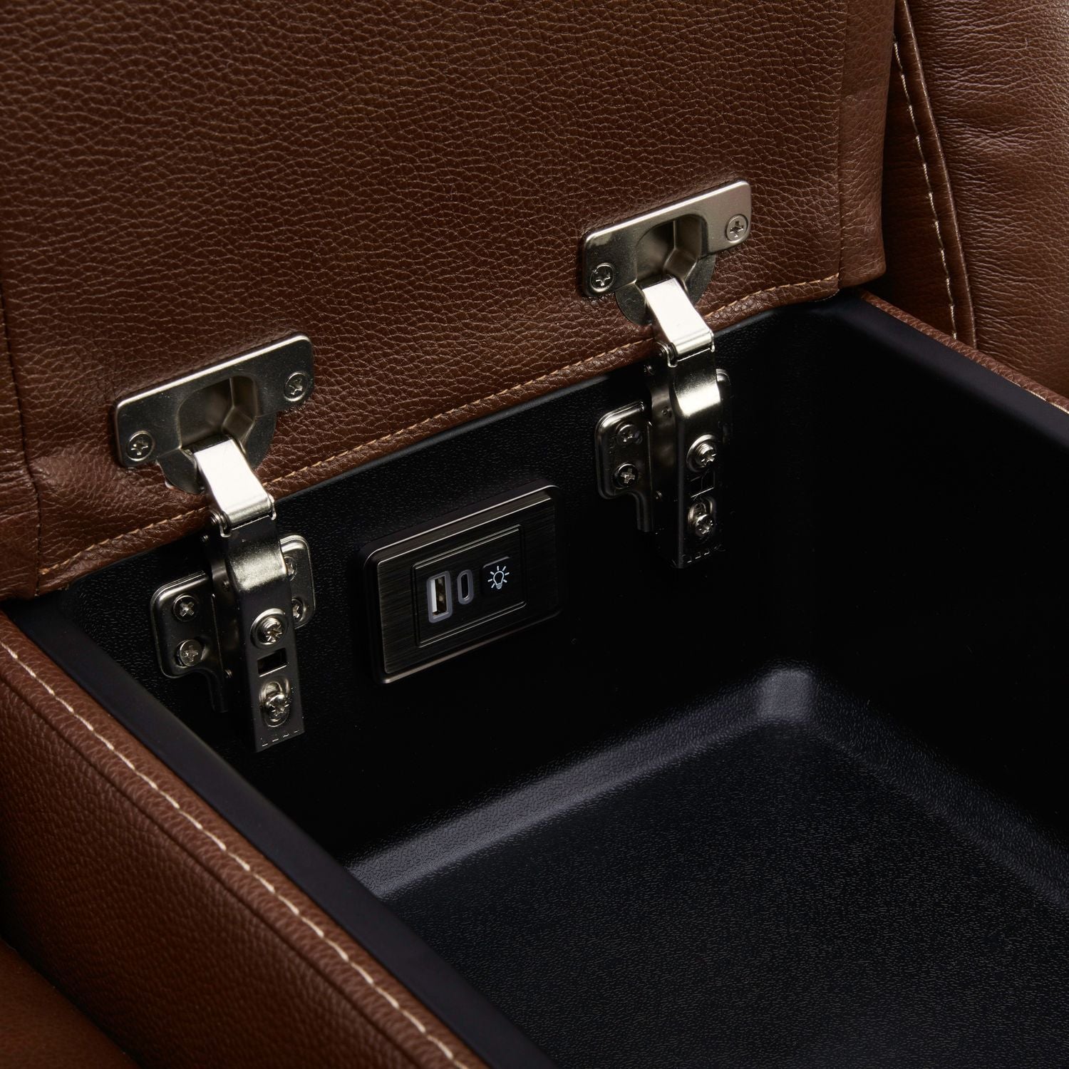 Caswell - Loveseat With Console P2 & ZG - Brown - Hornell Furniture Outlet