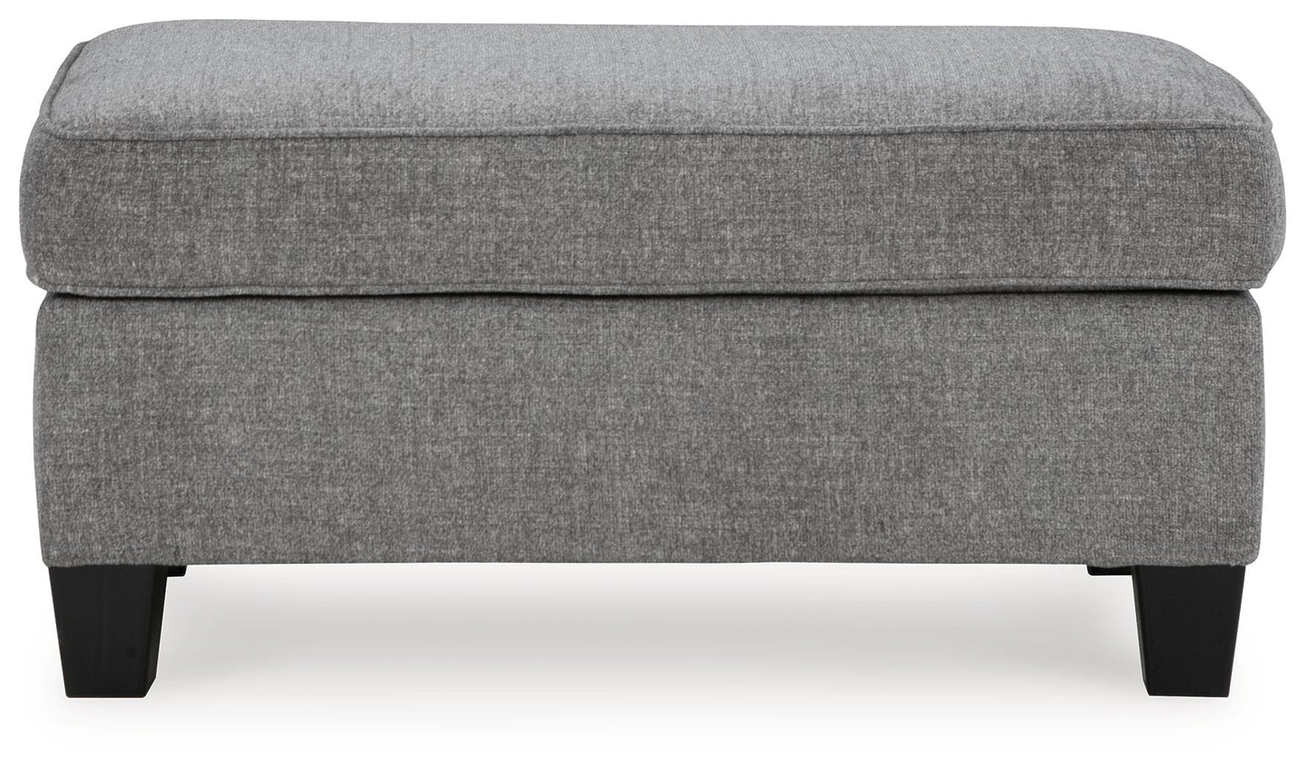 Mathonia - Smoke - Ottoman - Hornell Furniture Outlet