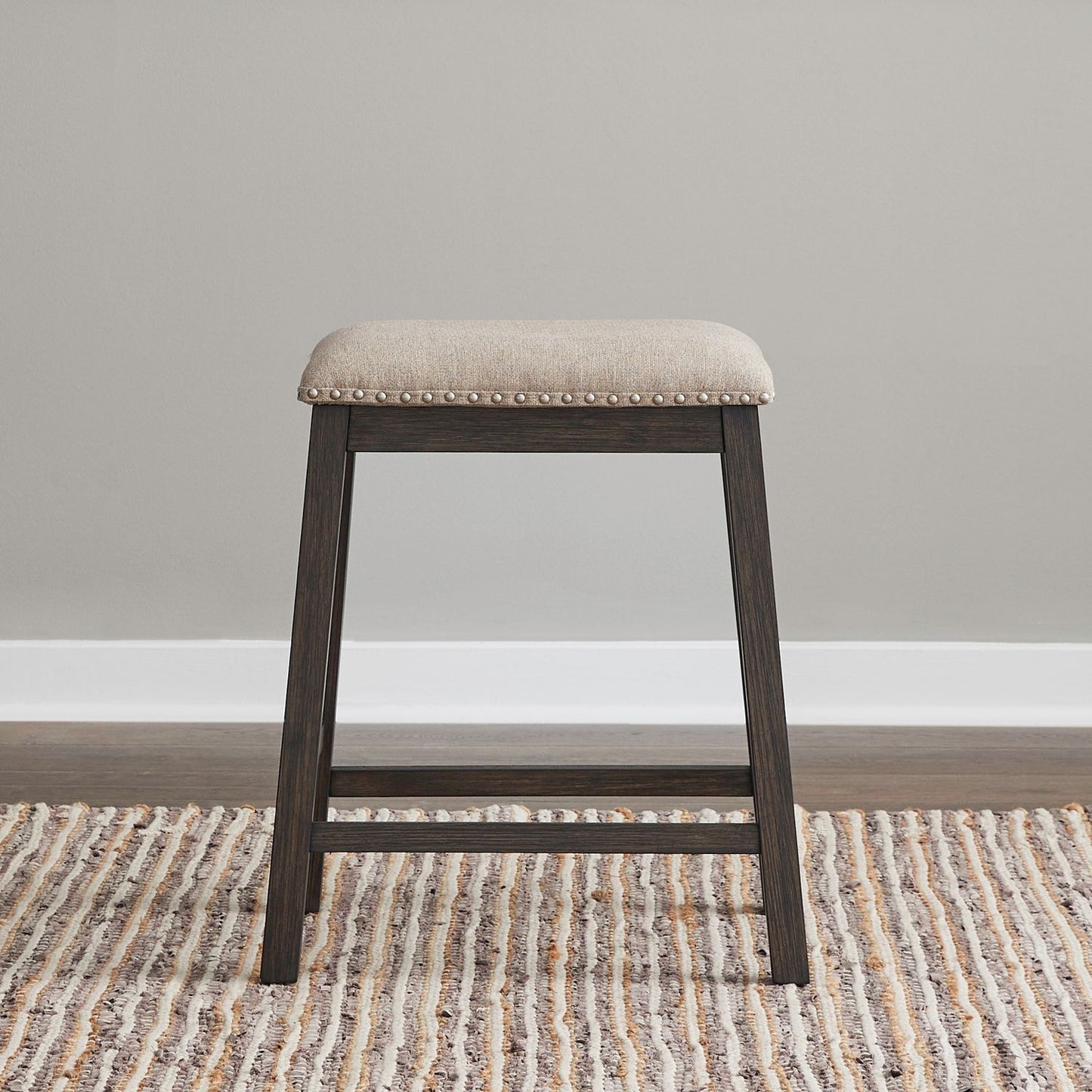 Harrison - Upholstered Console Stool - Brown - Hornell Furniture Outlet