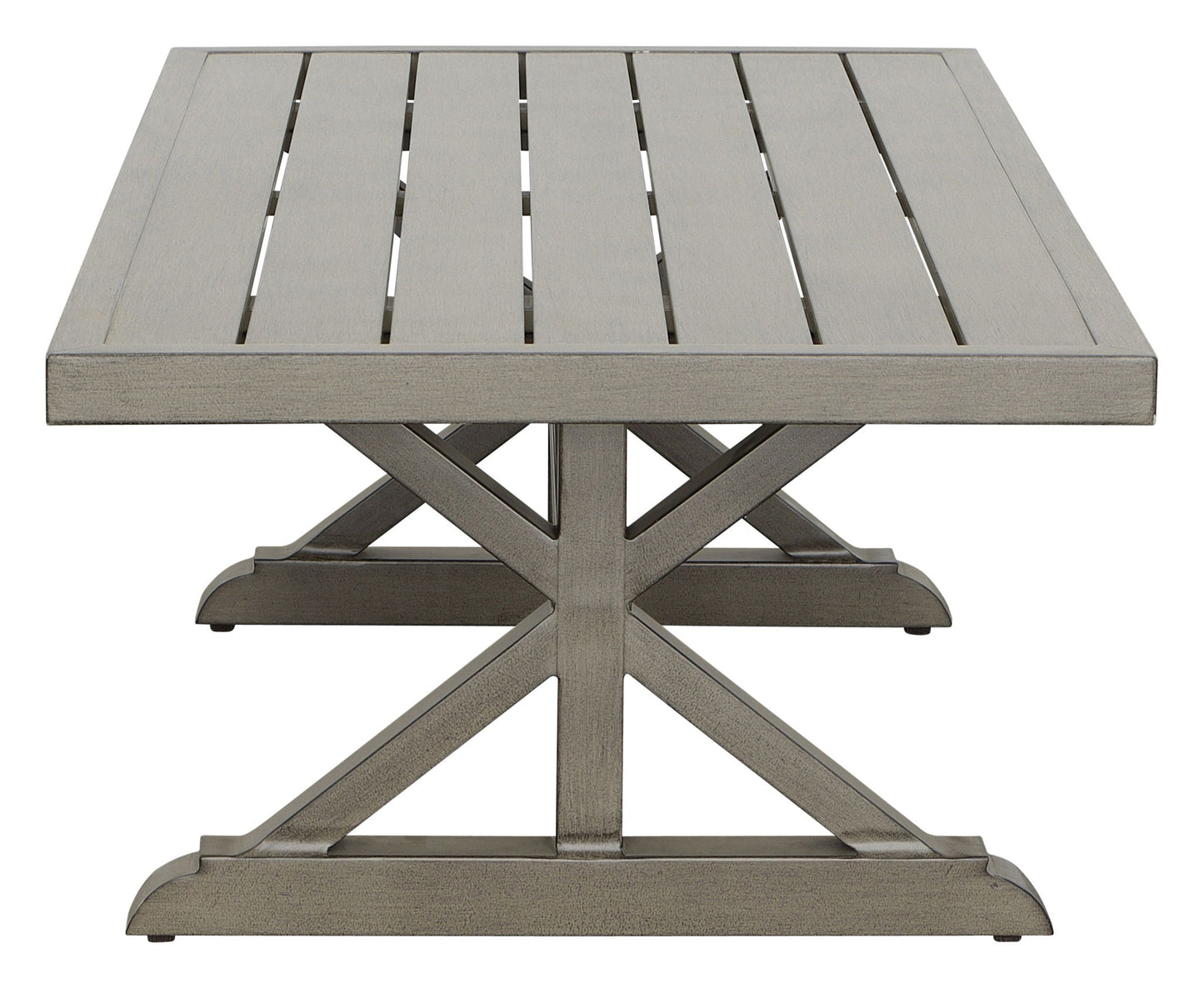Jones - Outdoor Aluminum Coffee Table - Brown - Hornell Furniture Outlet