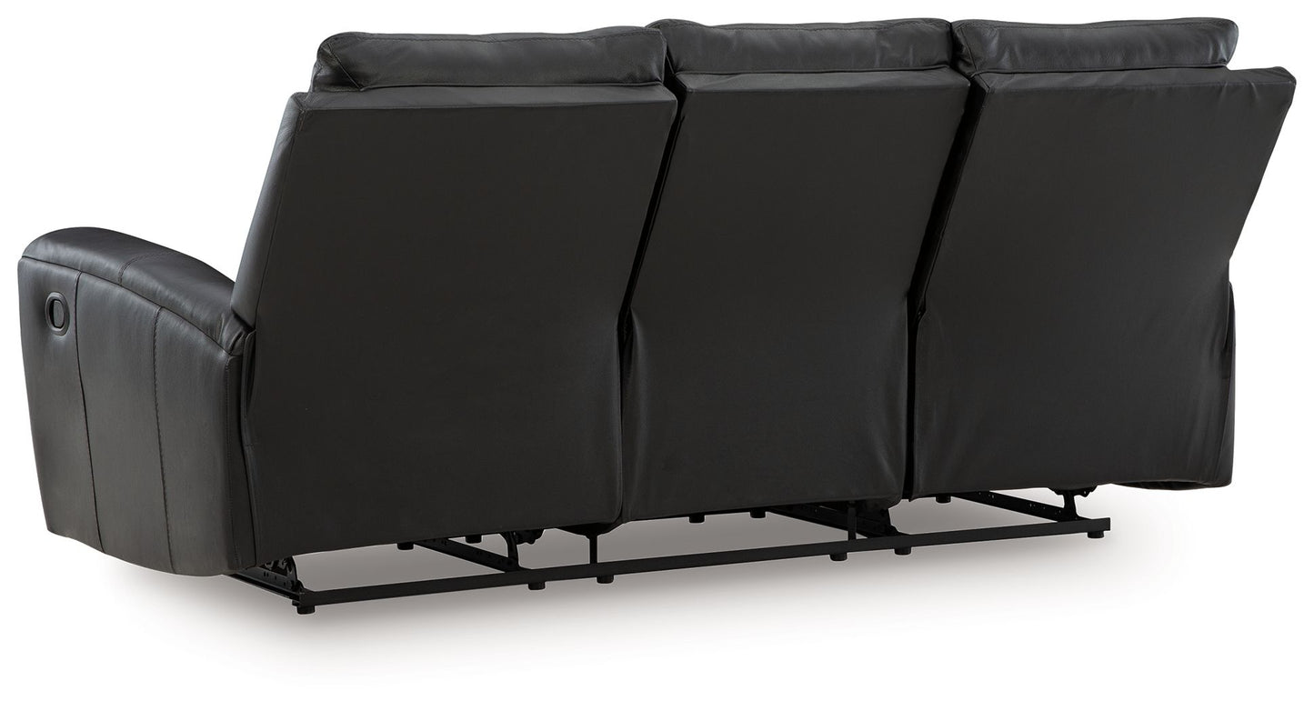 Glossmore - Black - Reclining Sofa - Hornell Furniture Outlet
