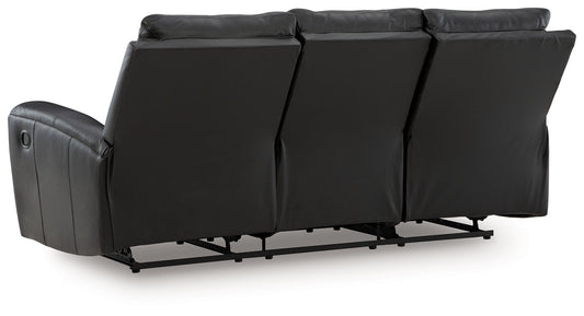 Glossmore - Black - Reclining Sofa - Hornell Furniture Outlet