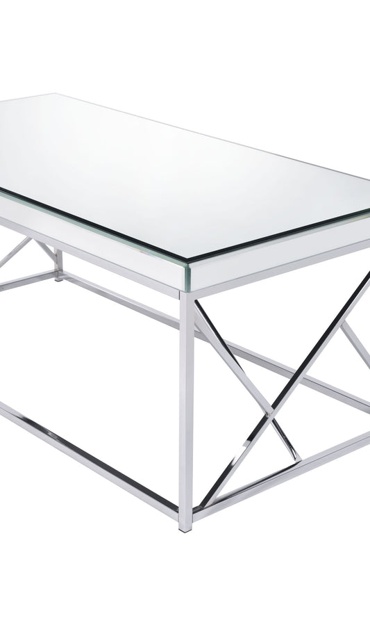Evelyn - Mirror Top Cocktail Table - Gray - Hornell Furniture Outlet
