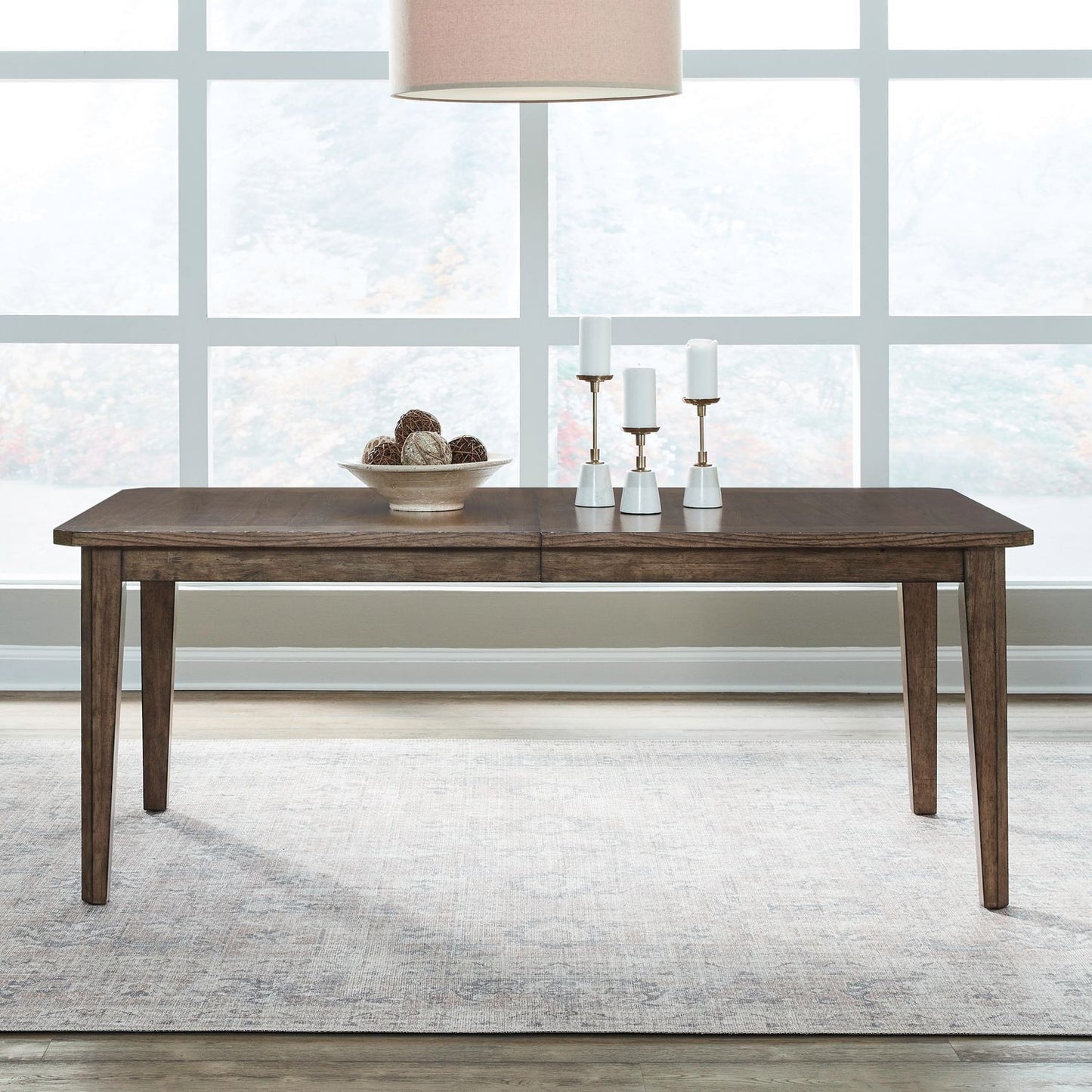 Carolina Park - Rectangular Leg Table - Brown - Hornell Furniture Outlet