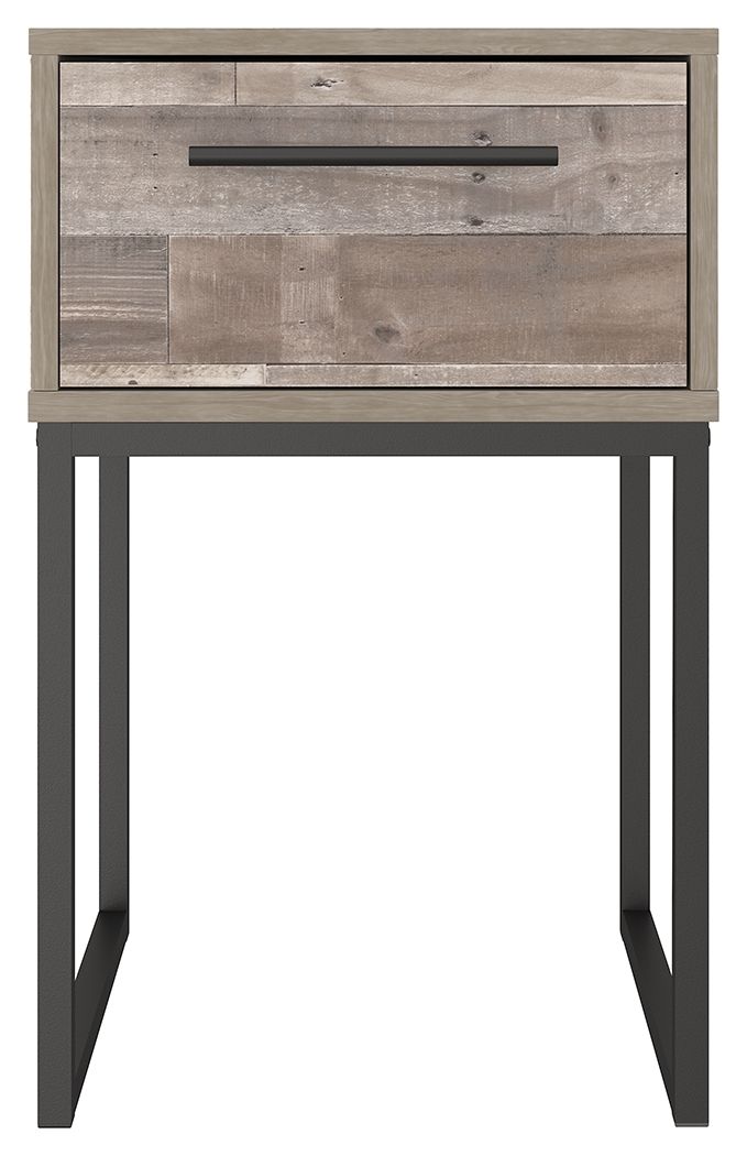 Neilsville - Whitewash - One Drawer Night Stand - Vinyl - Wrapped - Hornell Furniture Outlet