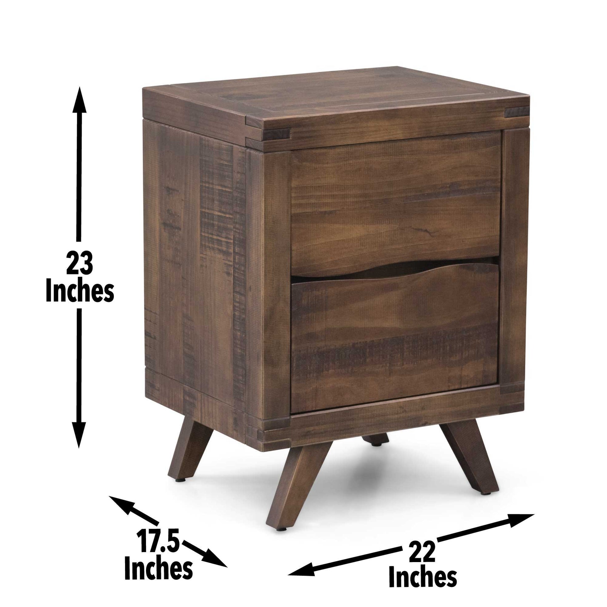Pasco - Nightstand With Glides - Dark Brown - Hornell Furniture Outlet