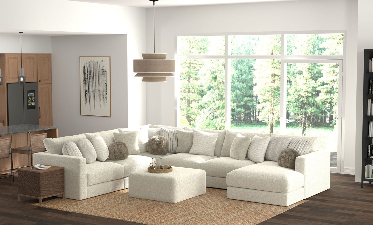 Ritzy - Modular Sofa And Included Cocktail Ottoman - Hornell Furniture Outlet